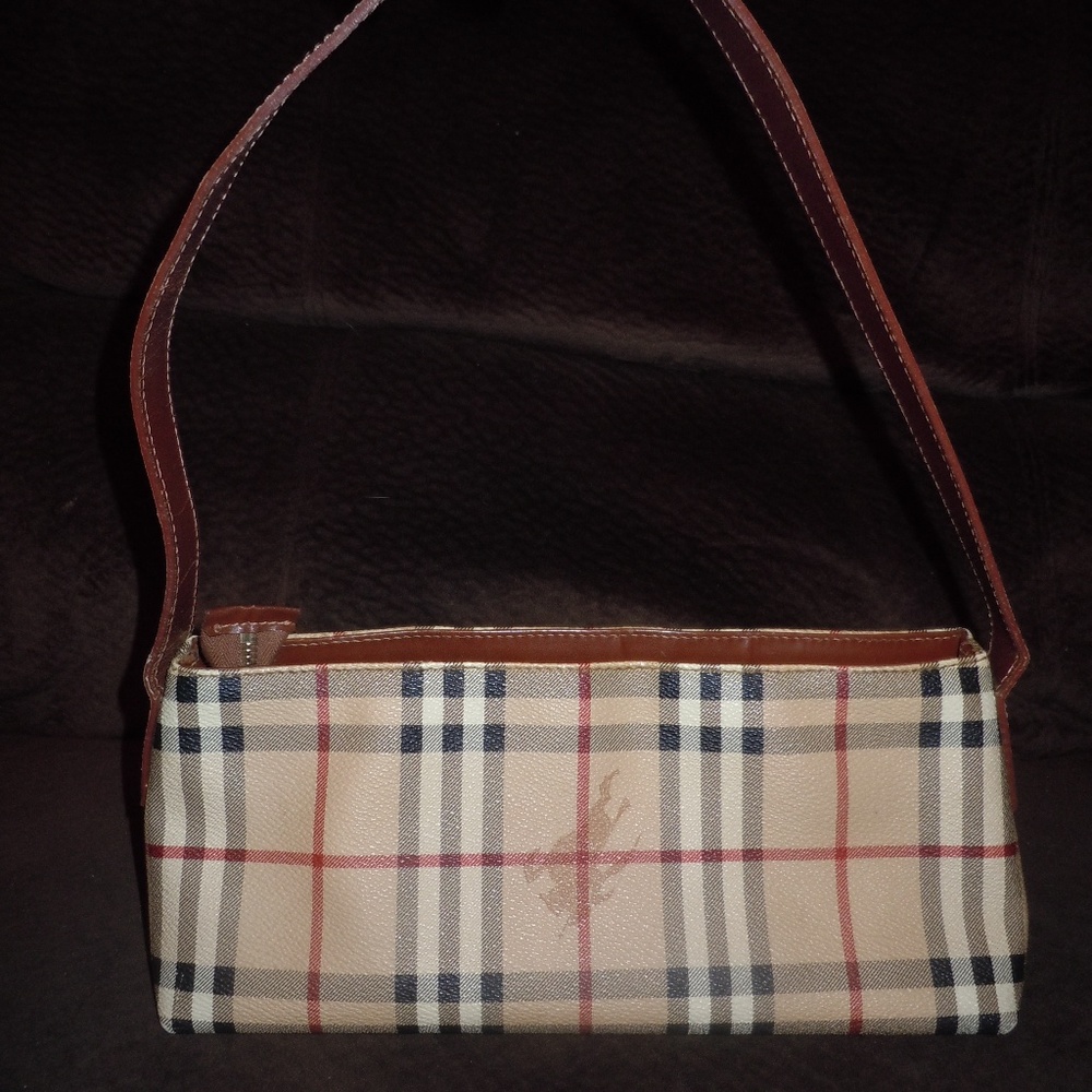 Burberry Beige Nova Check Pvc Coated Canvas Should